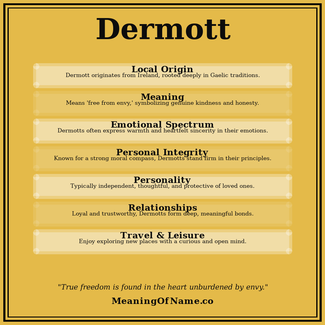 Dermott name meaning poster