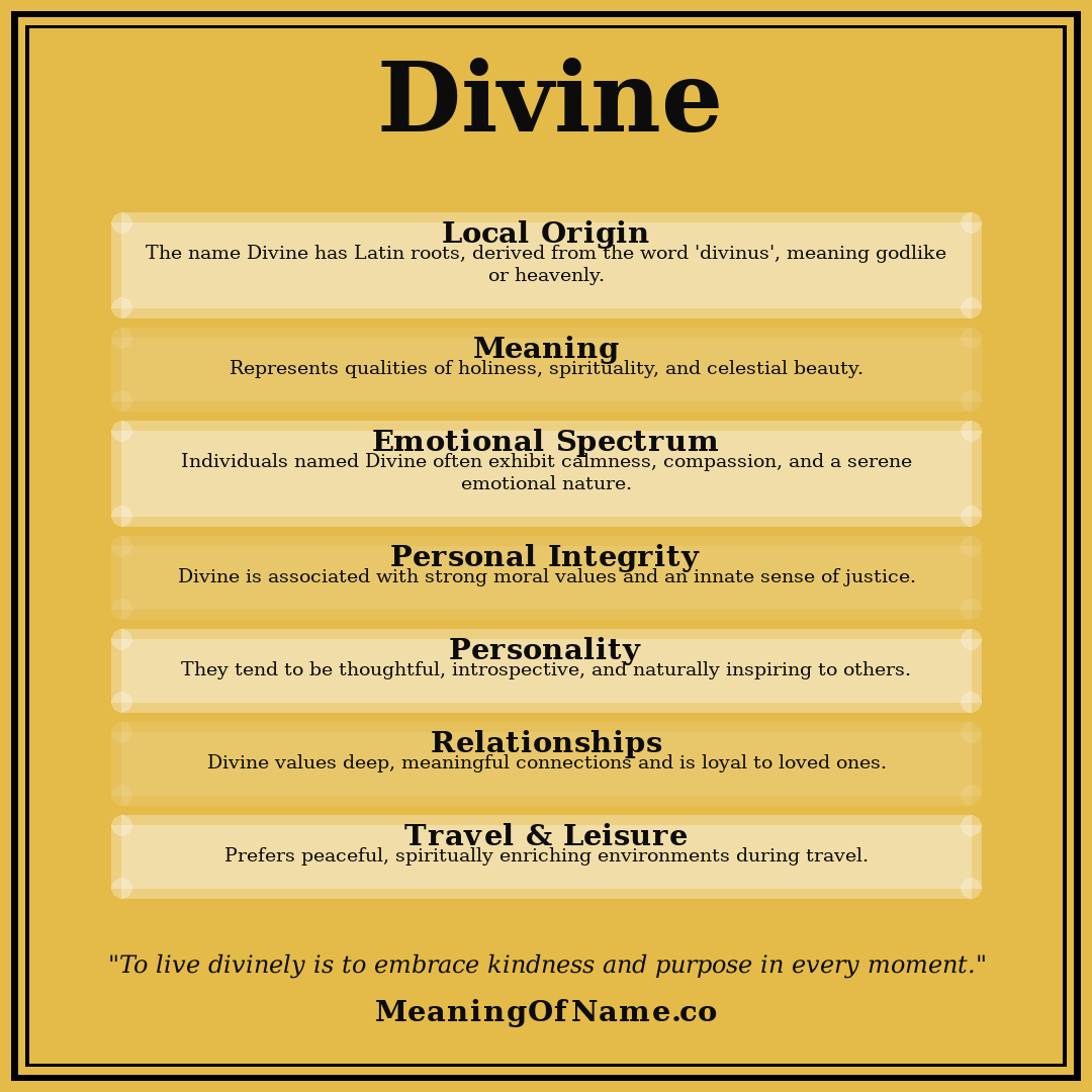Divine name meaning poster