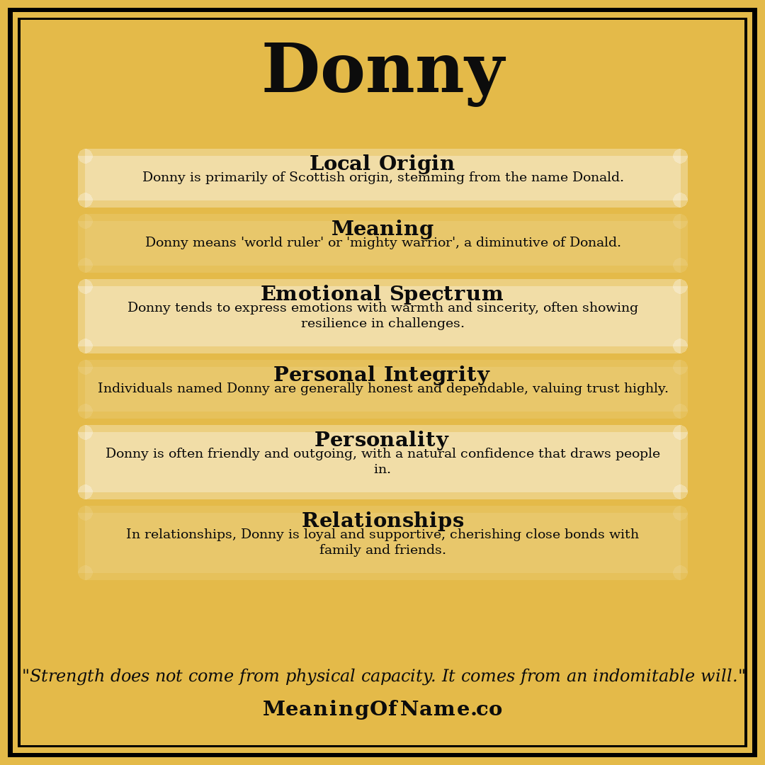 Donny name meaning poster