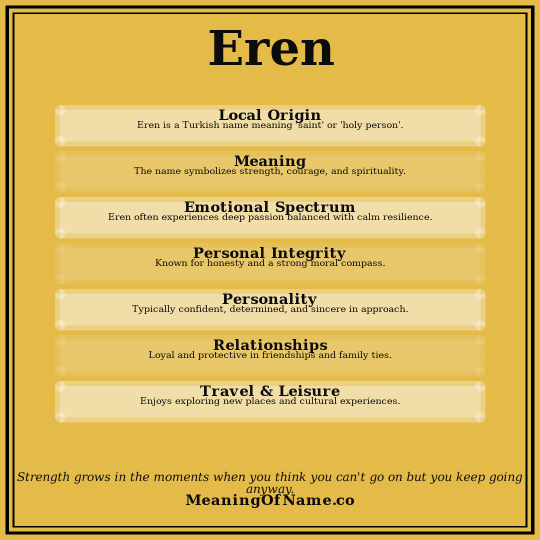 Eren name meaning poster
