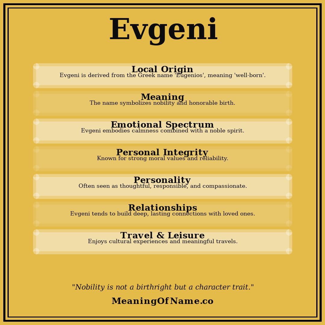 Evgeni name meaning poster