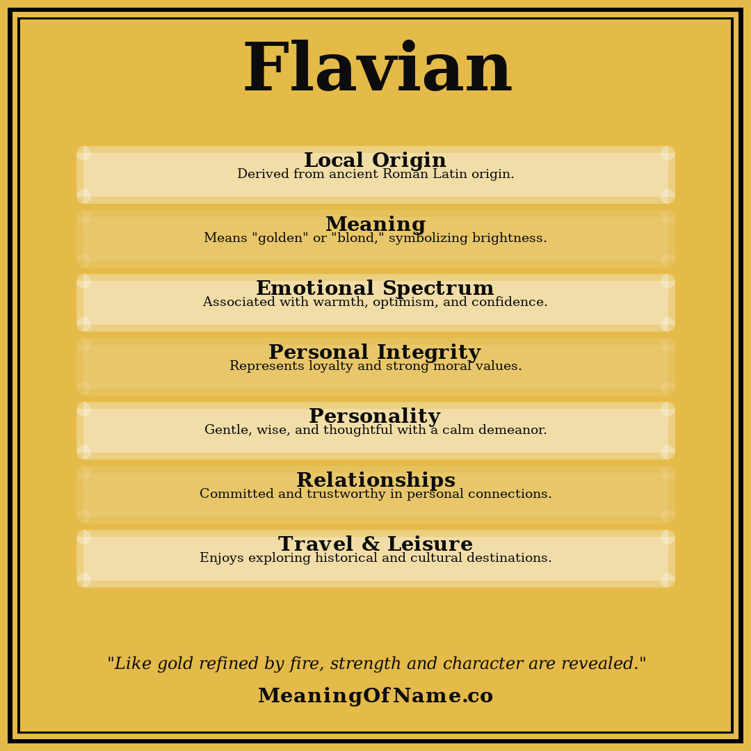 Flavian name meaning poster