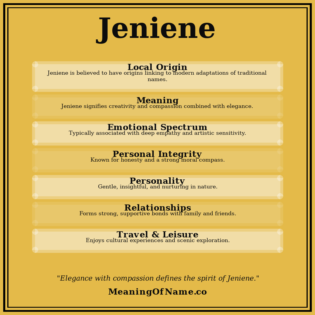 Jeniene name meaning poster