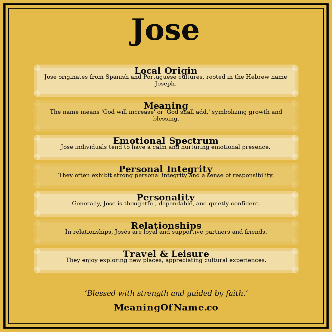 Jose name meaning poster