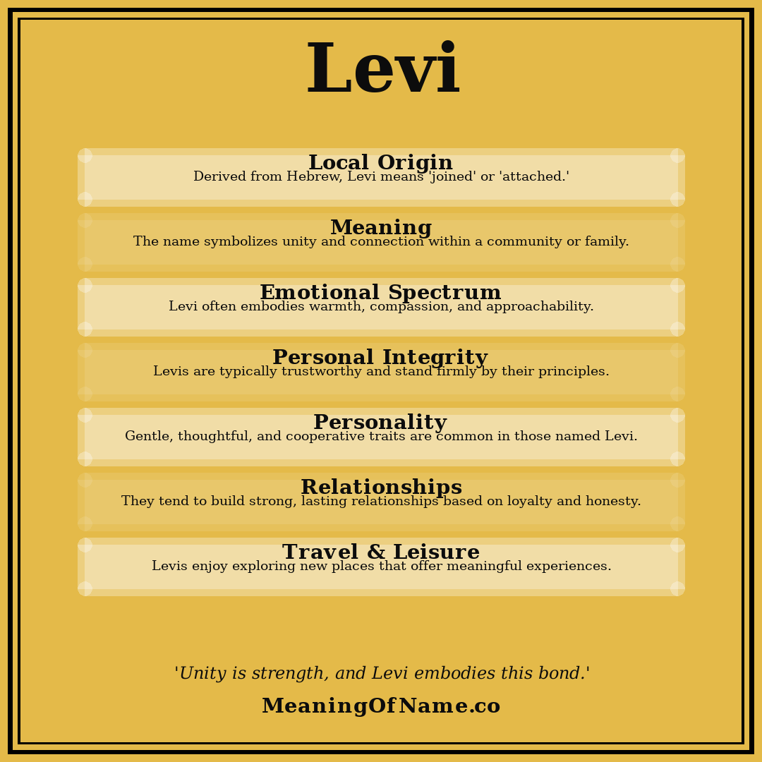 Levi name meaning poster