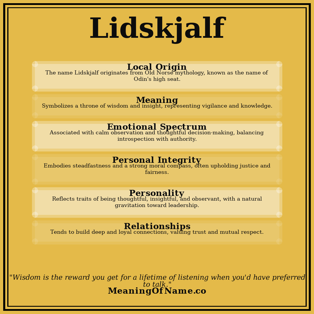 Lidskjalf name meaning poster