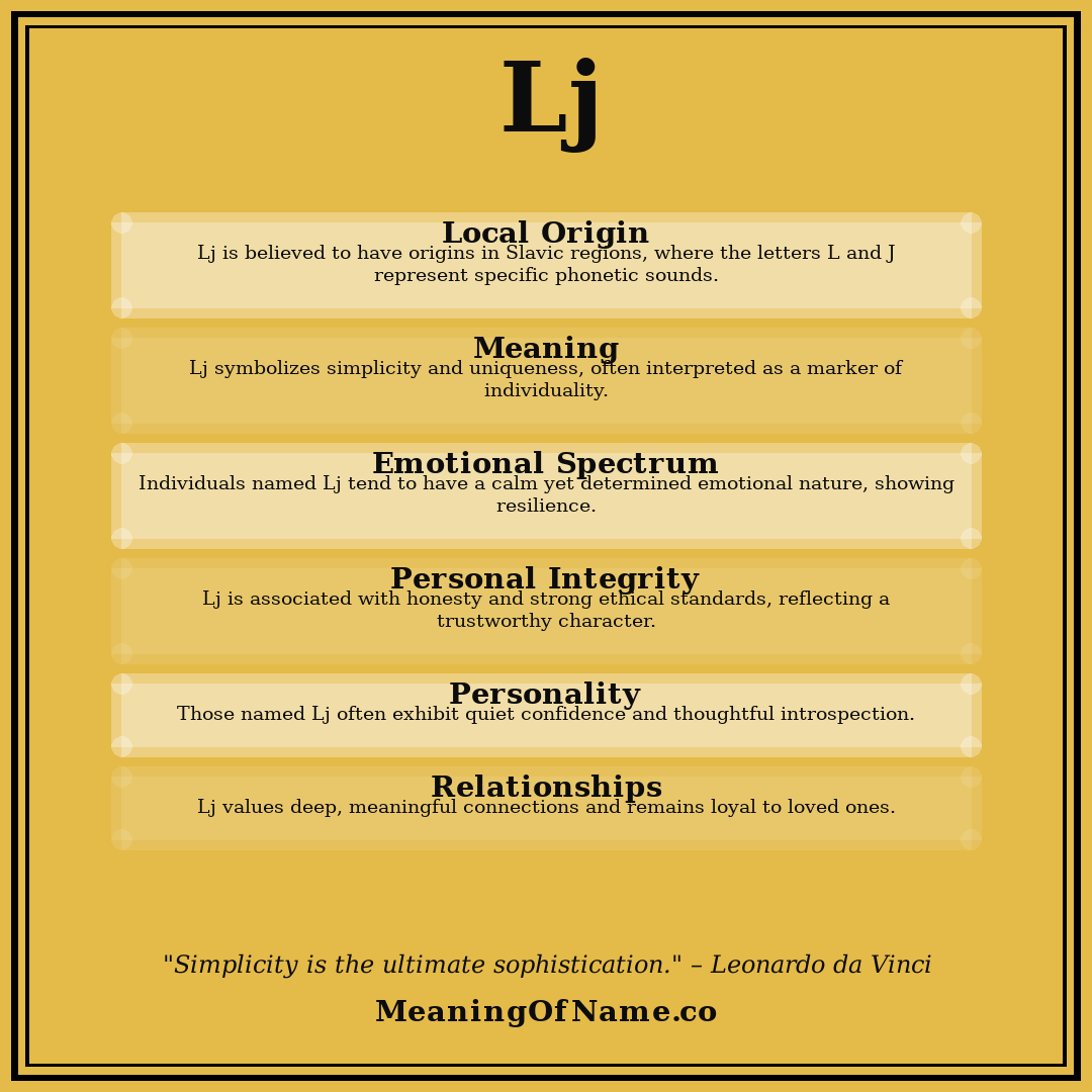 Lj name meaning poster