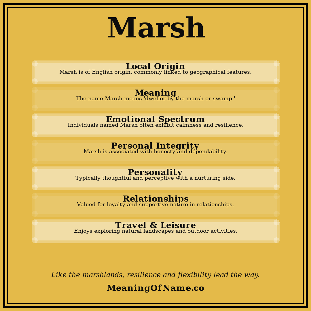 Marsh name meaning poster