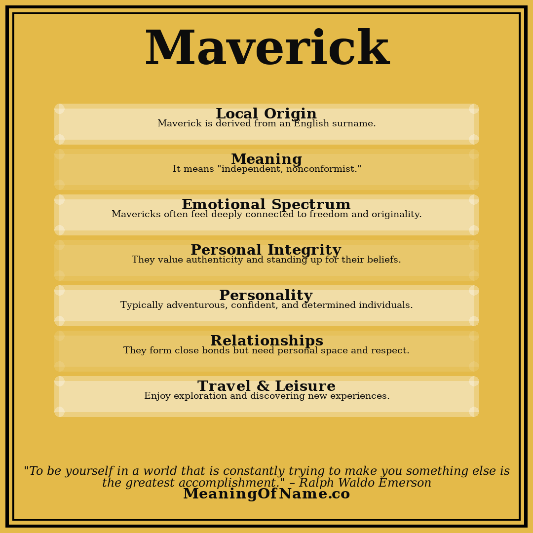 Maverick name meaning poster