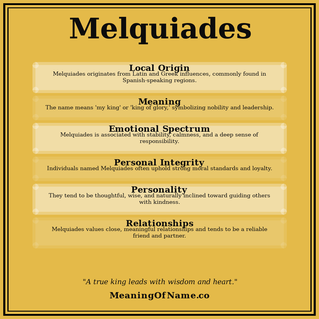Melquiades name meaning poster