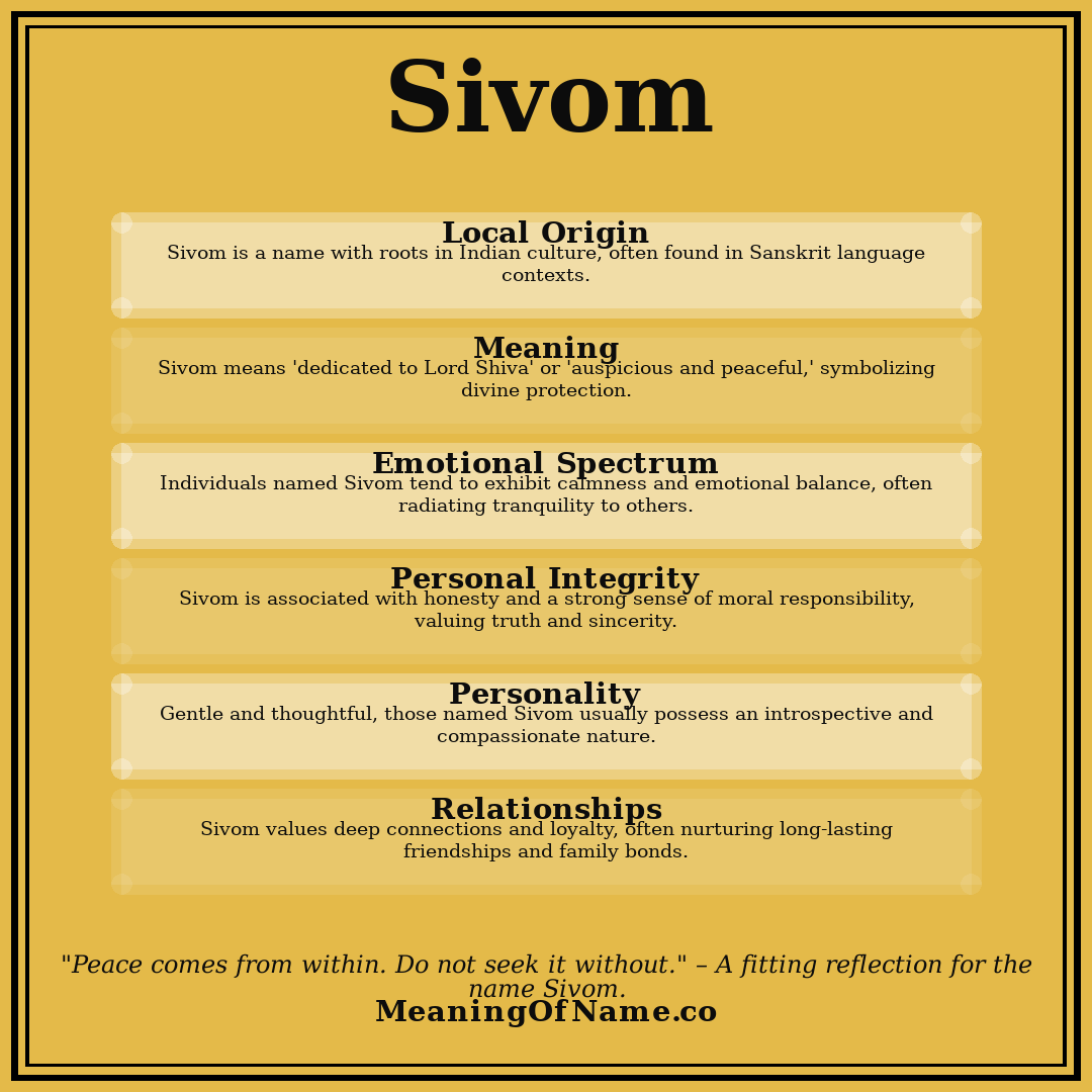 Sivom name meaning poster