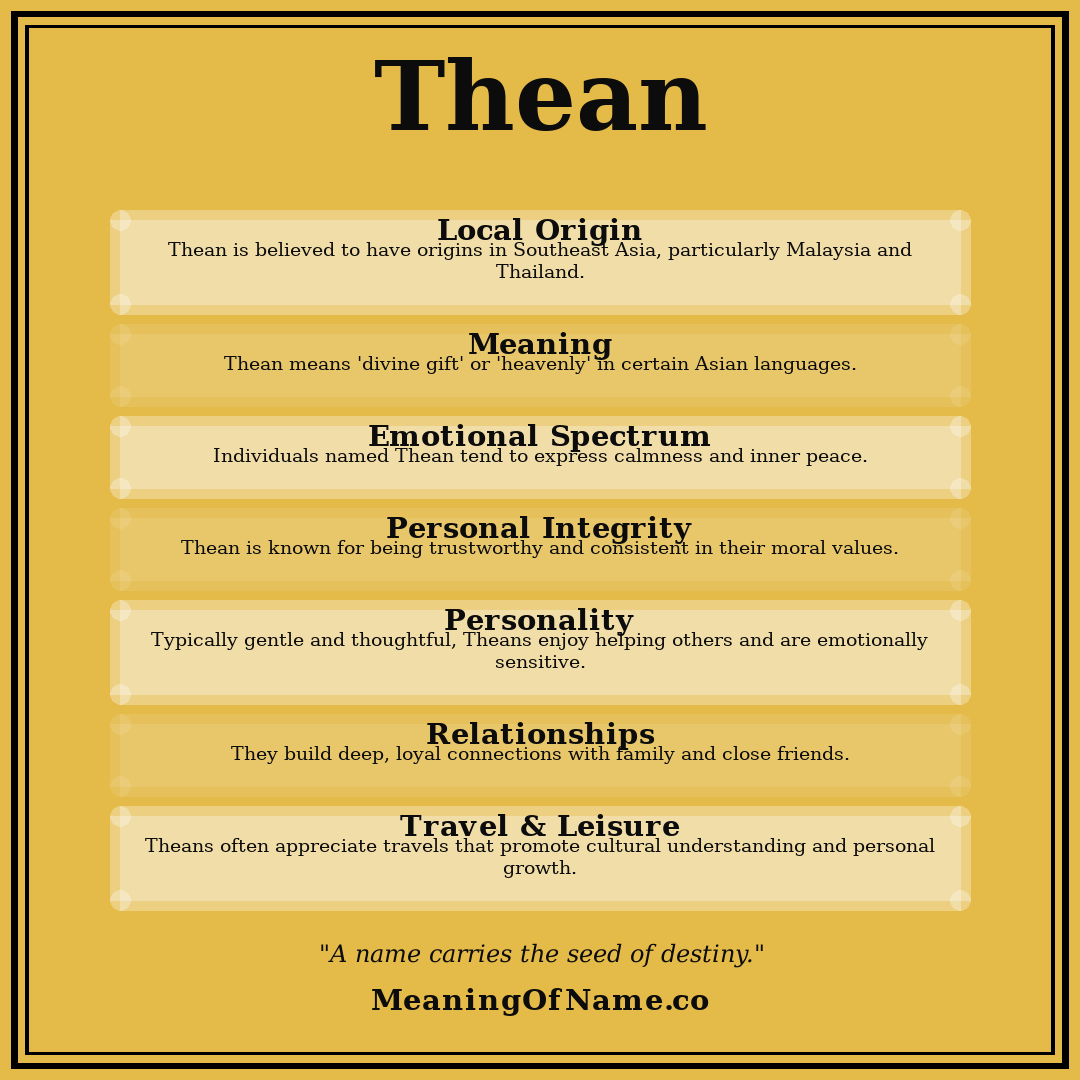 Thean name meaning poster