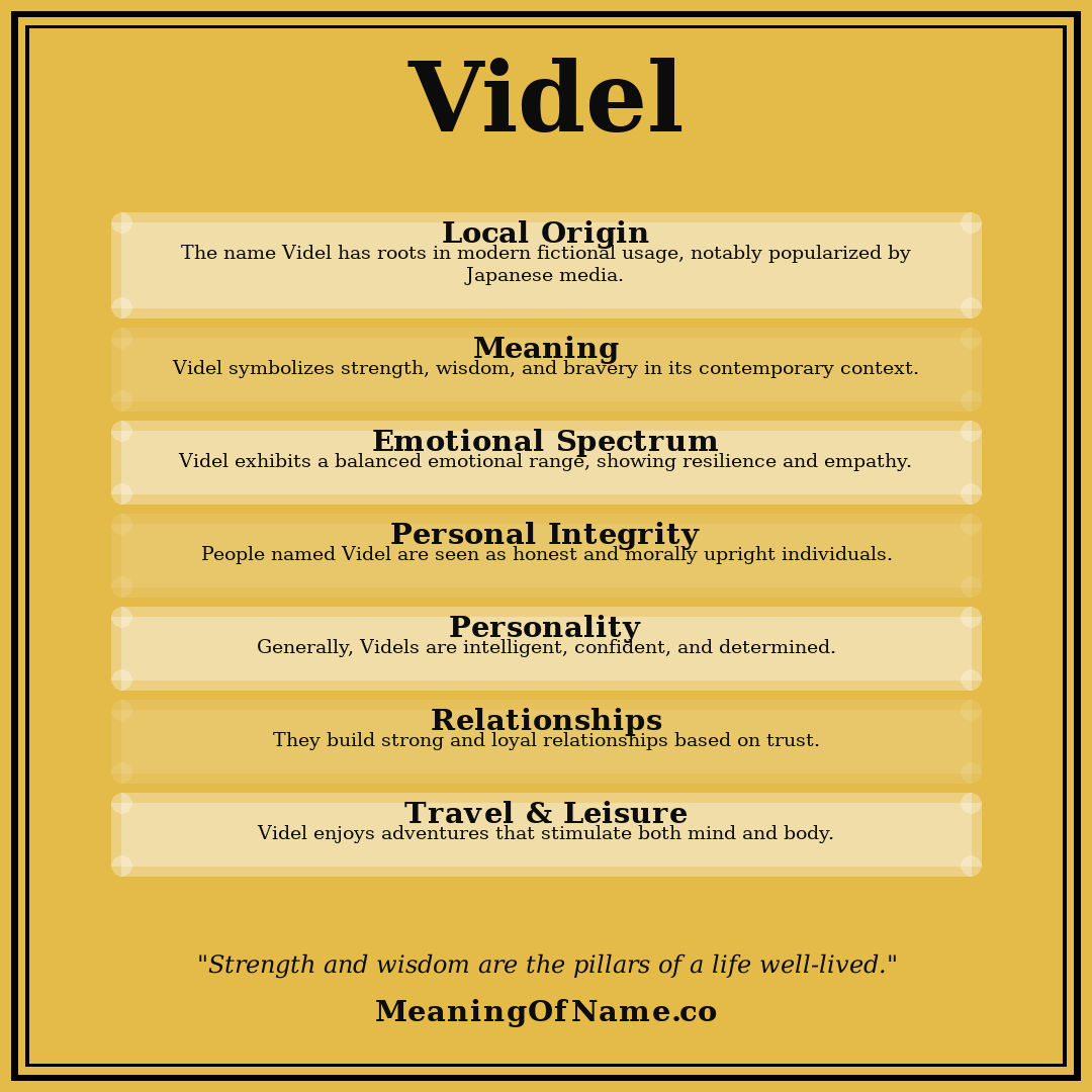 Videl name meaning poster