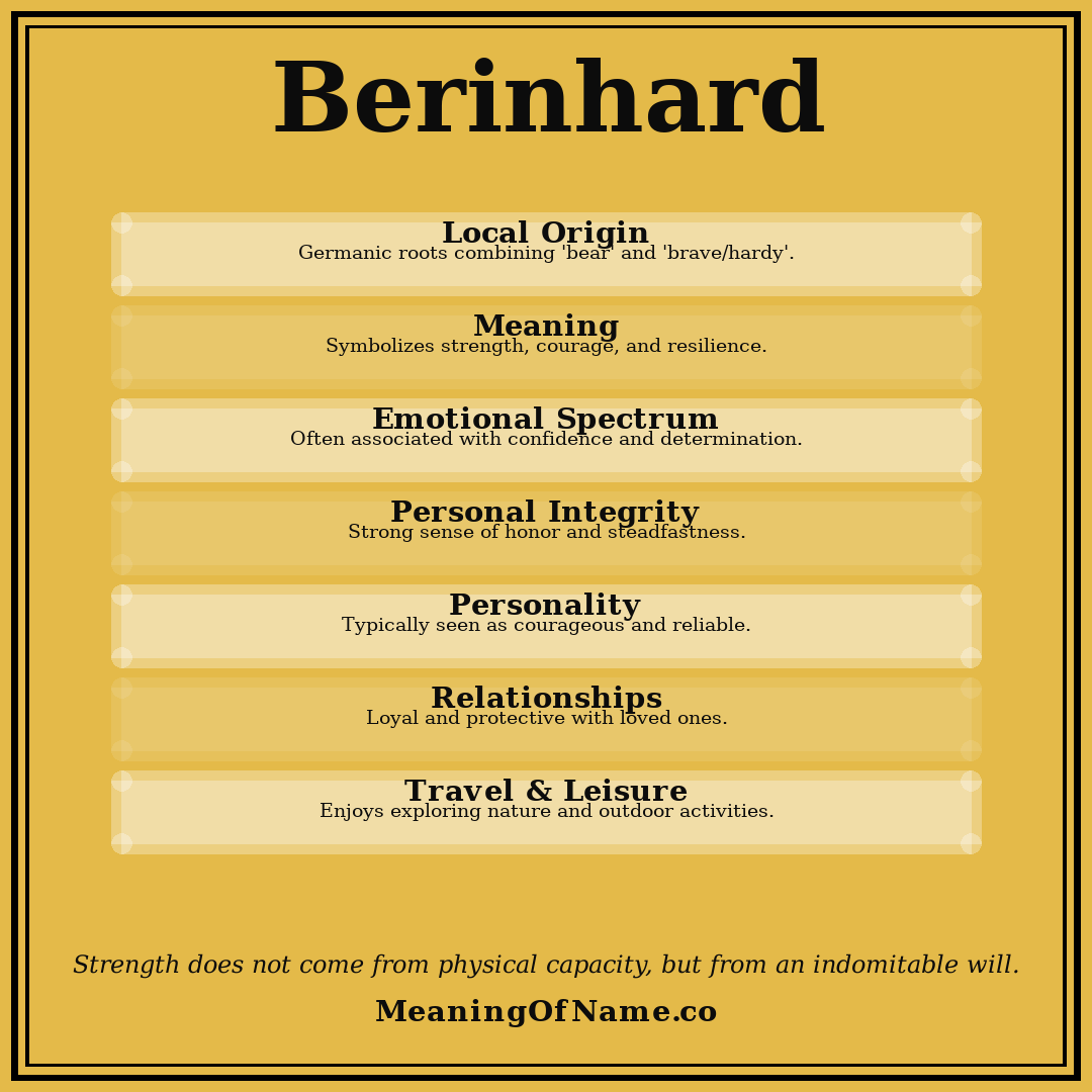 Berinhard name meaning poster