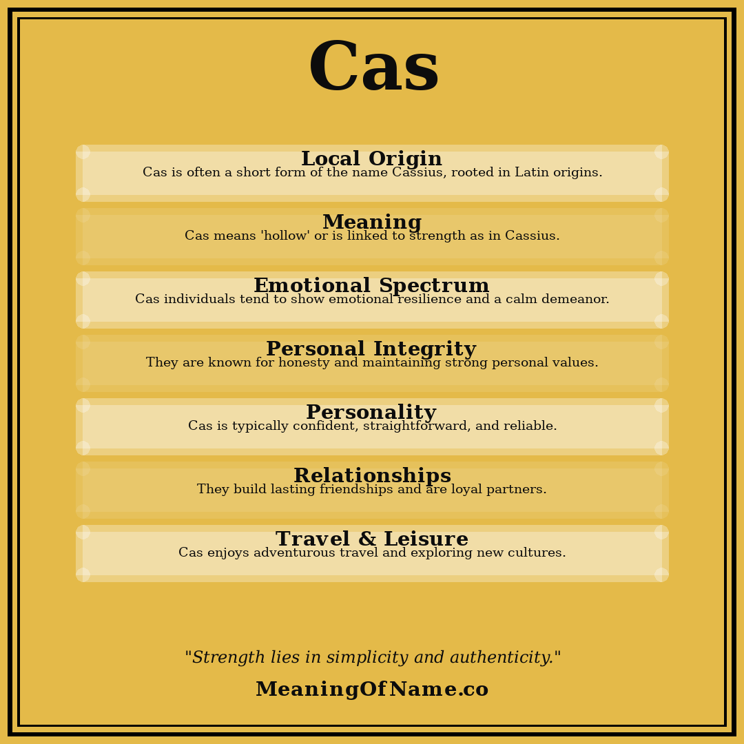 Cas name meaning poster