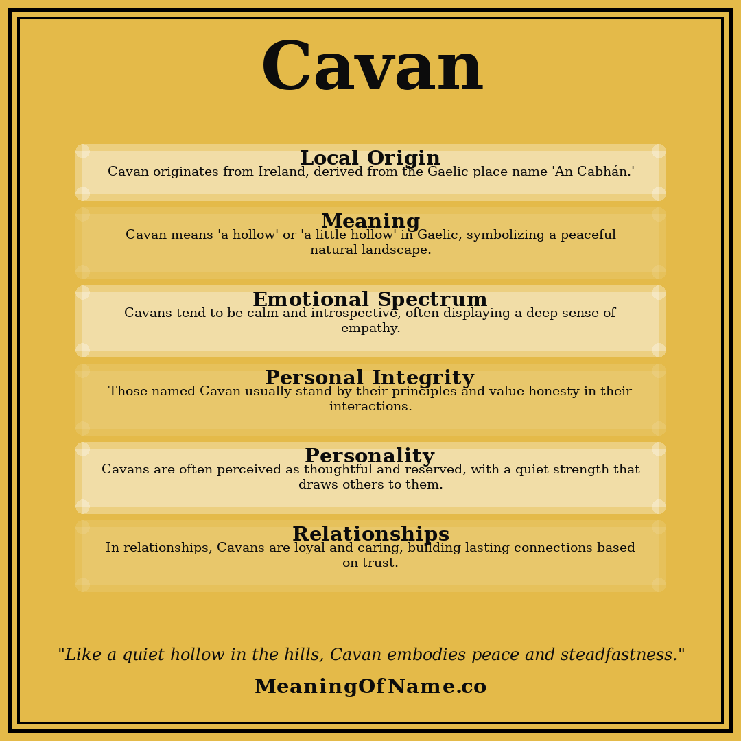Cavan name meaning poster