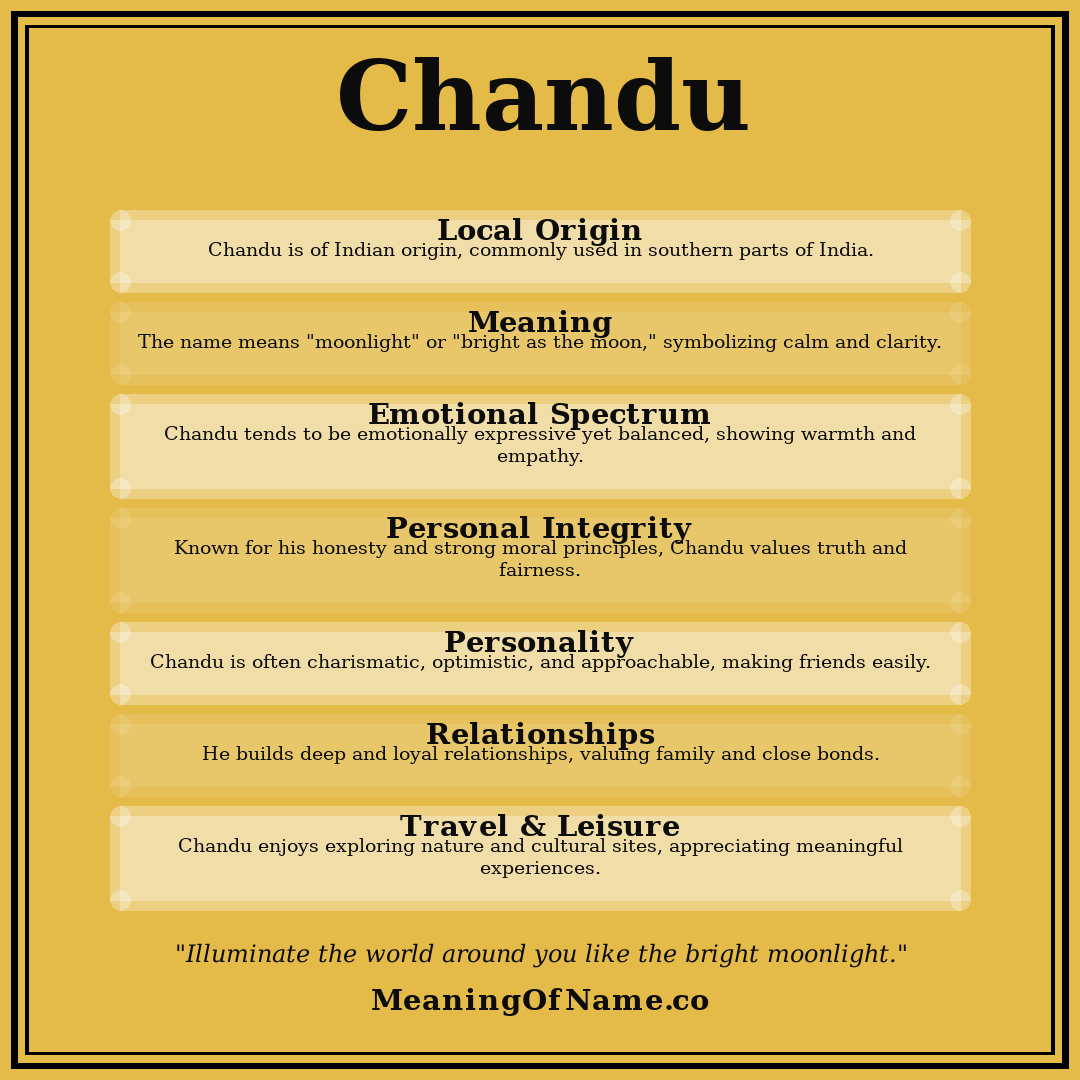 Chandu name meaning poster