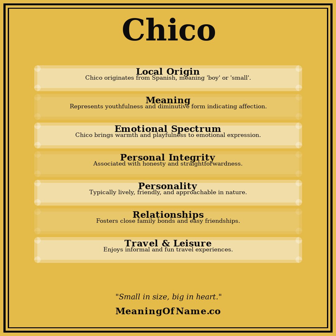 Chico name meaning poster