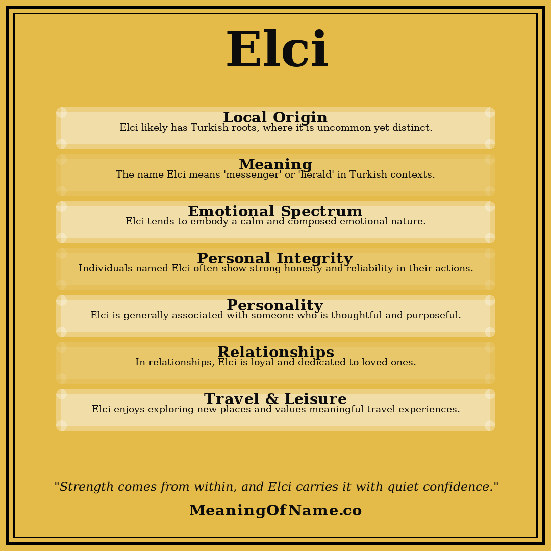 Elci name meaning poster