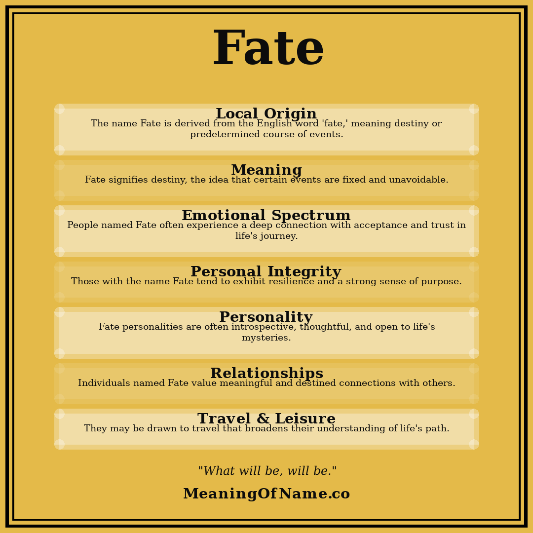 Fate name meaning poster