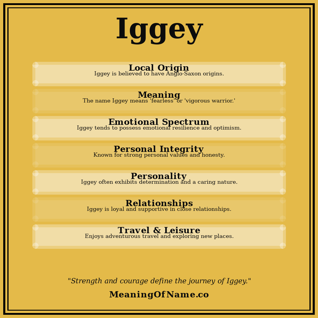 Iggey name meaning poster