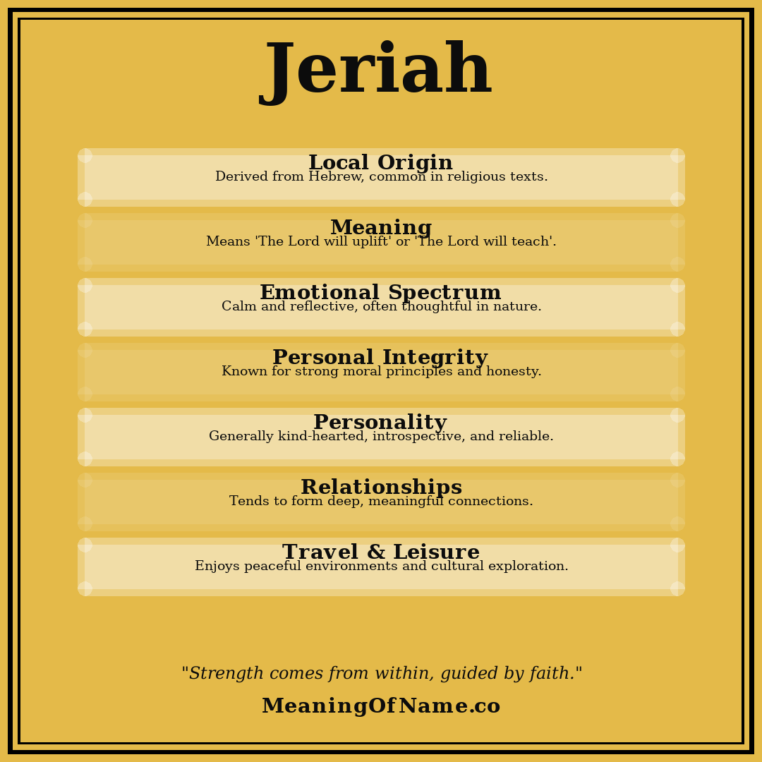 Jeriah name meaning poster