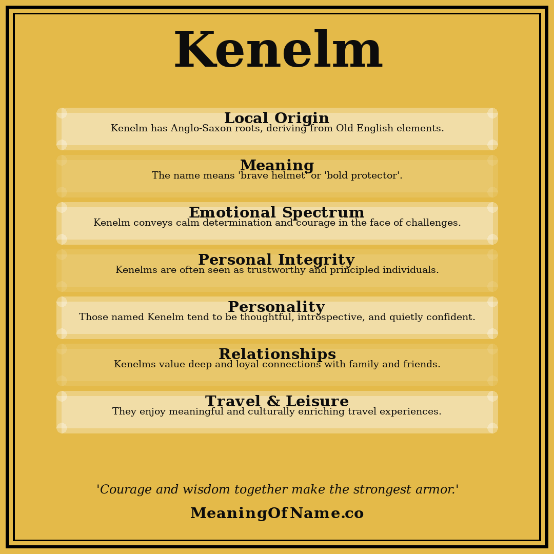 Kenelm name meaning poster