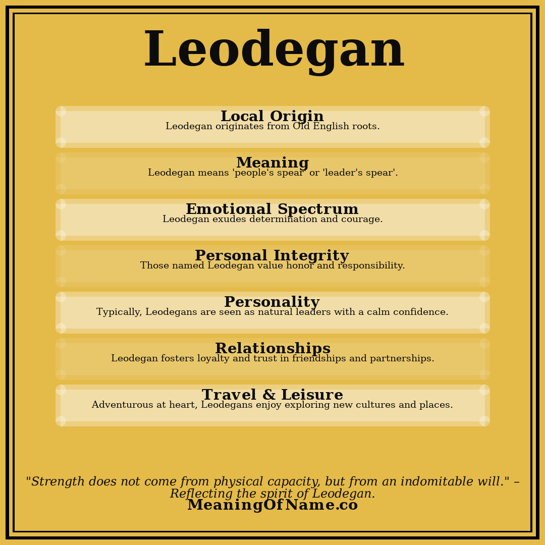 Leodegan name meaning poster