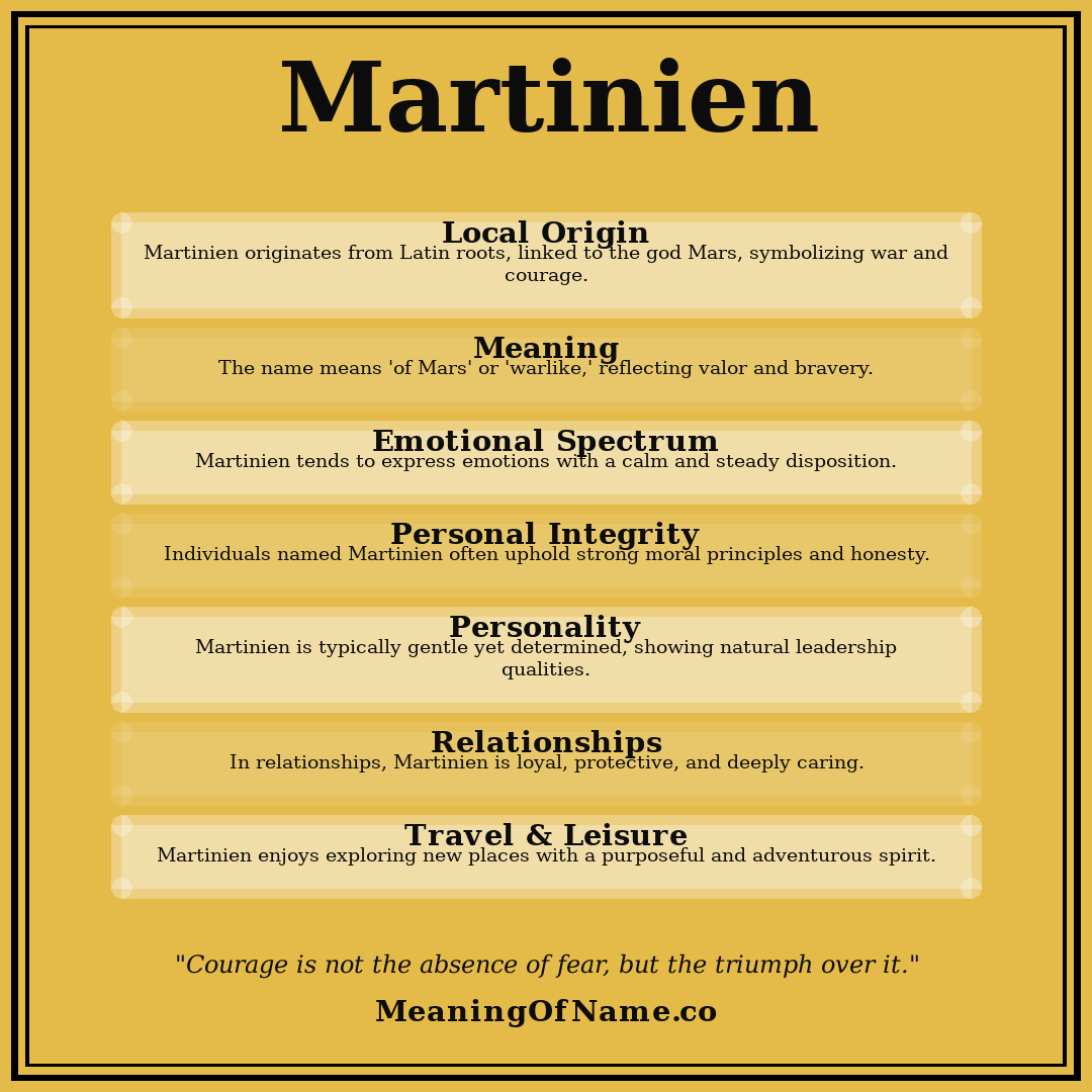 Martinien name meaning poster