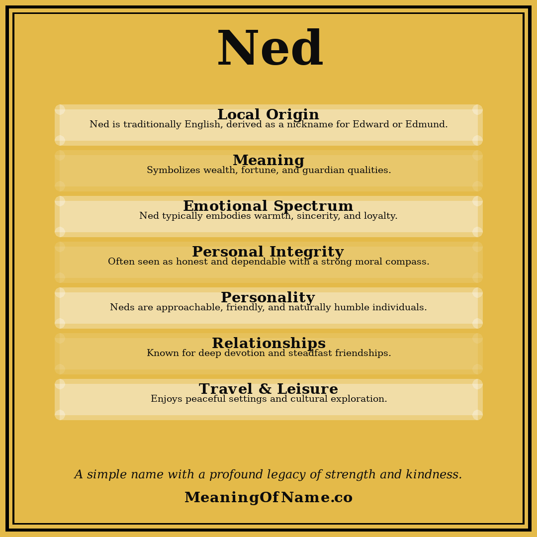 Ned name meaning poster
