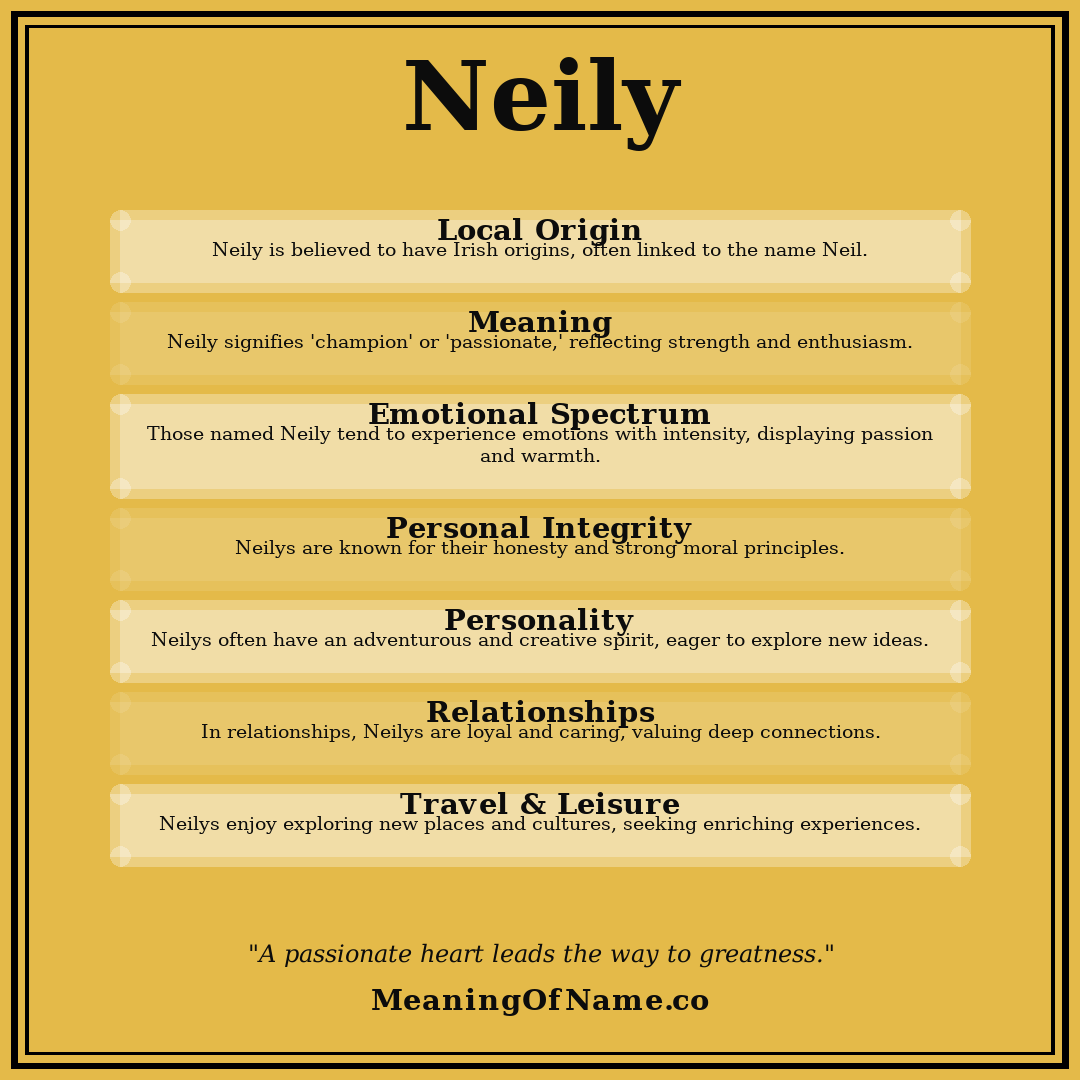 Neily name meaning poster