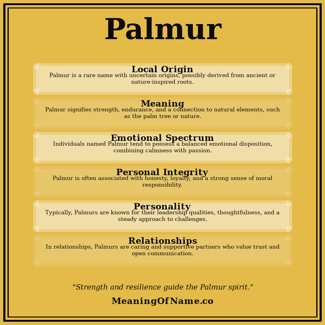 Palmur name meaning poster