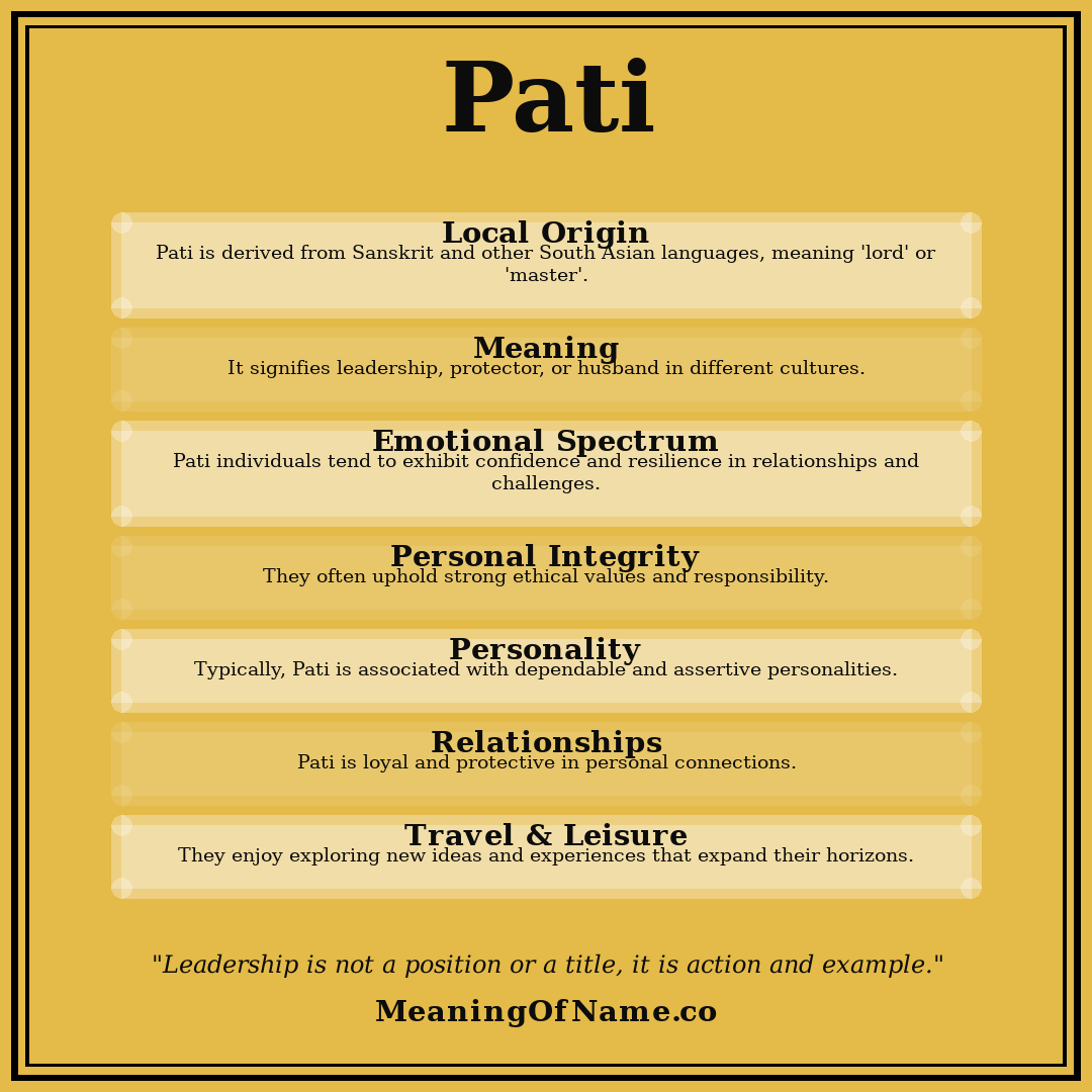 Pati name meaning poster