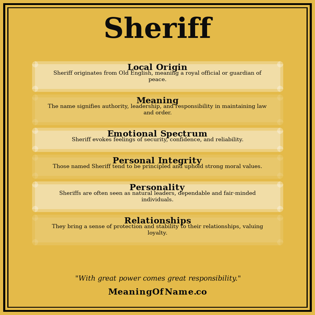 Sheriff name meaning poster