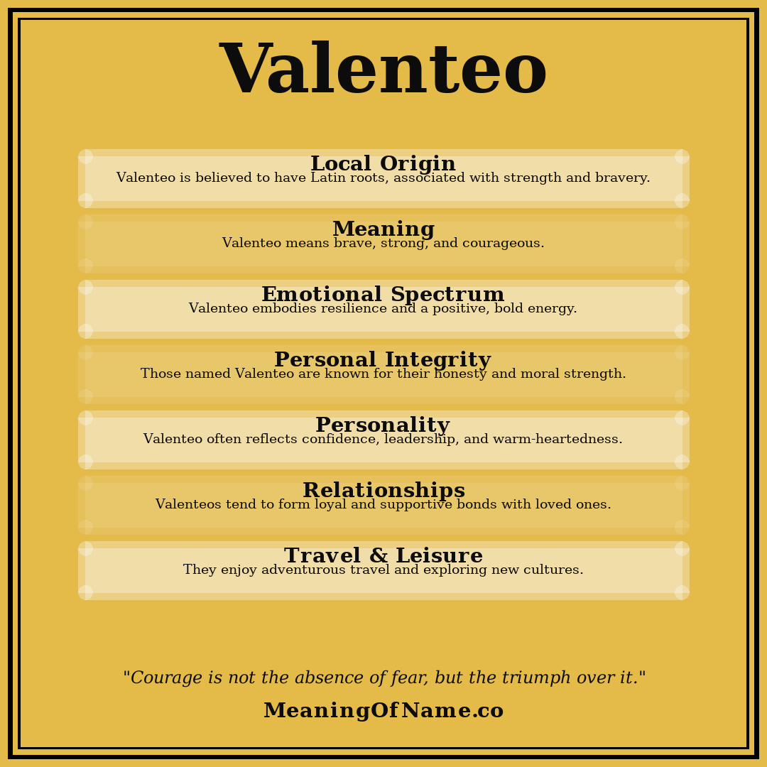 Valenteo name meaning poster