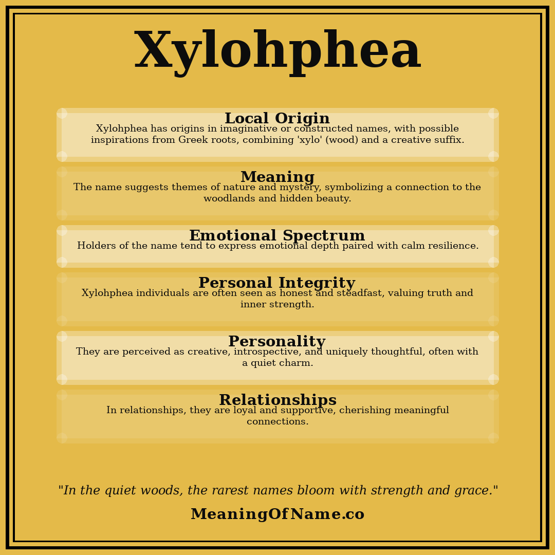 Xylohphea name meaning poster