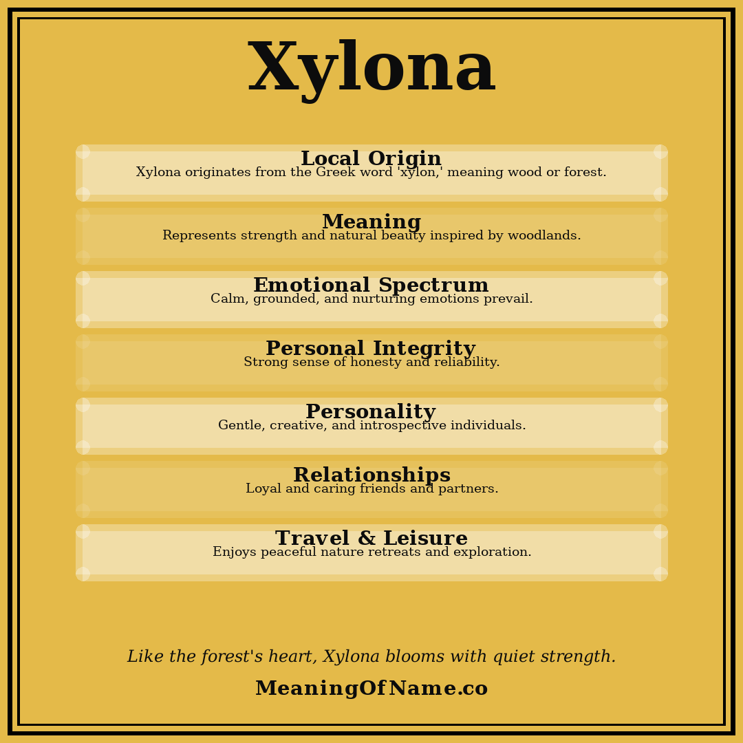 Xylona name meaning poster