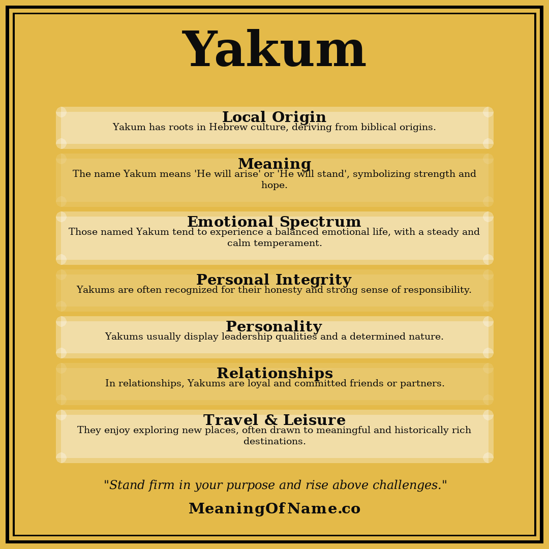 Yakum name meaning poster