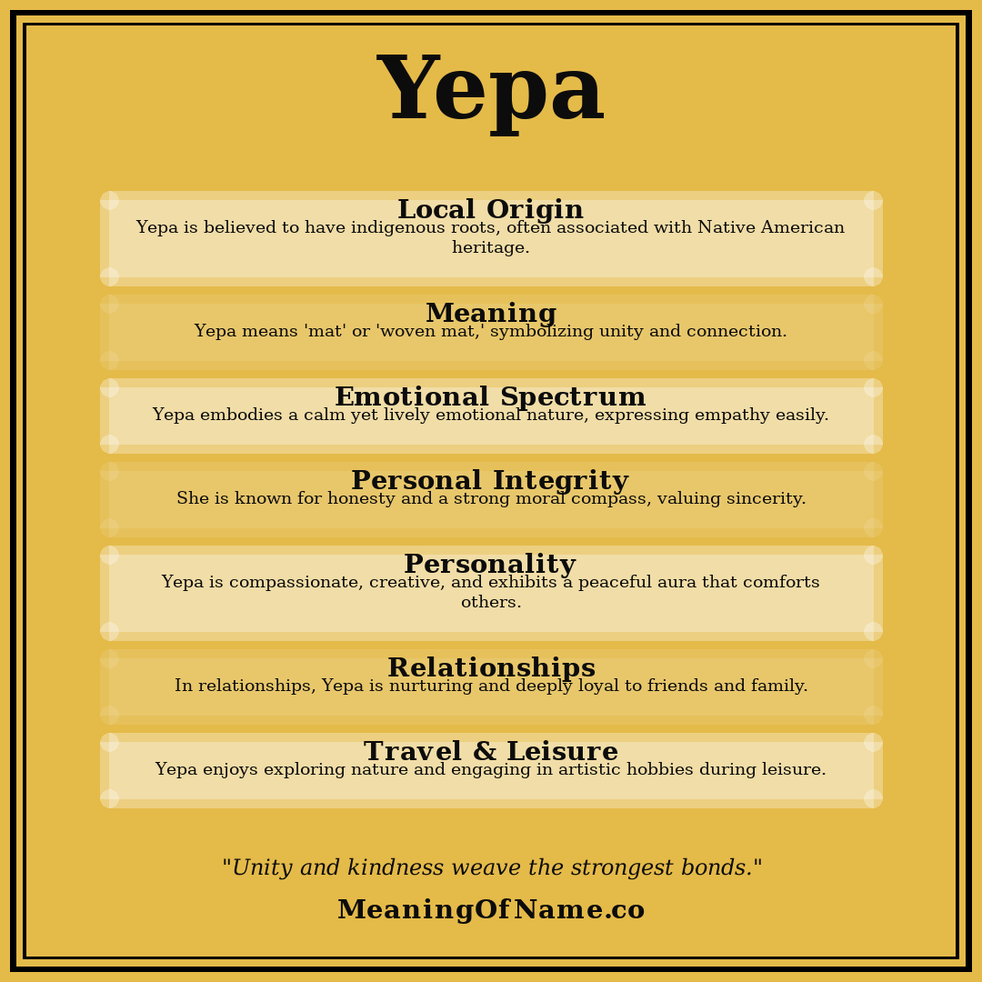 Yepa name meaning poster