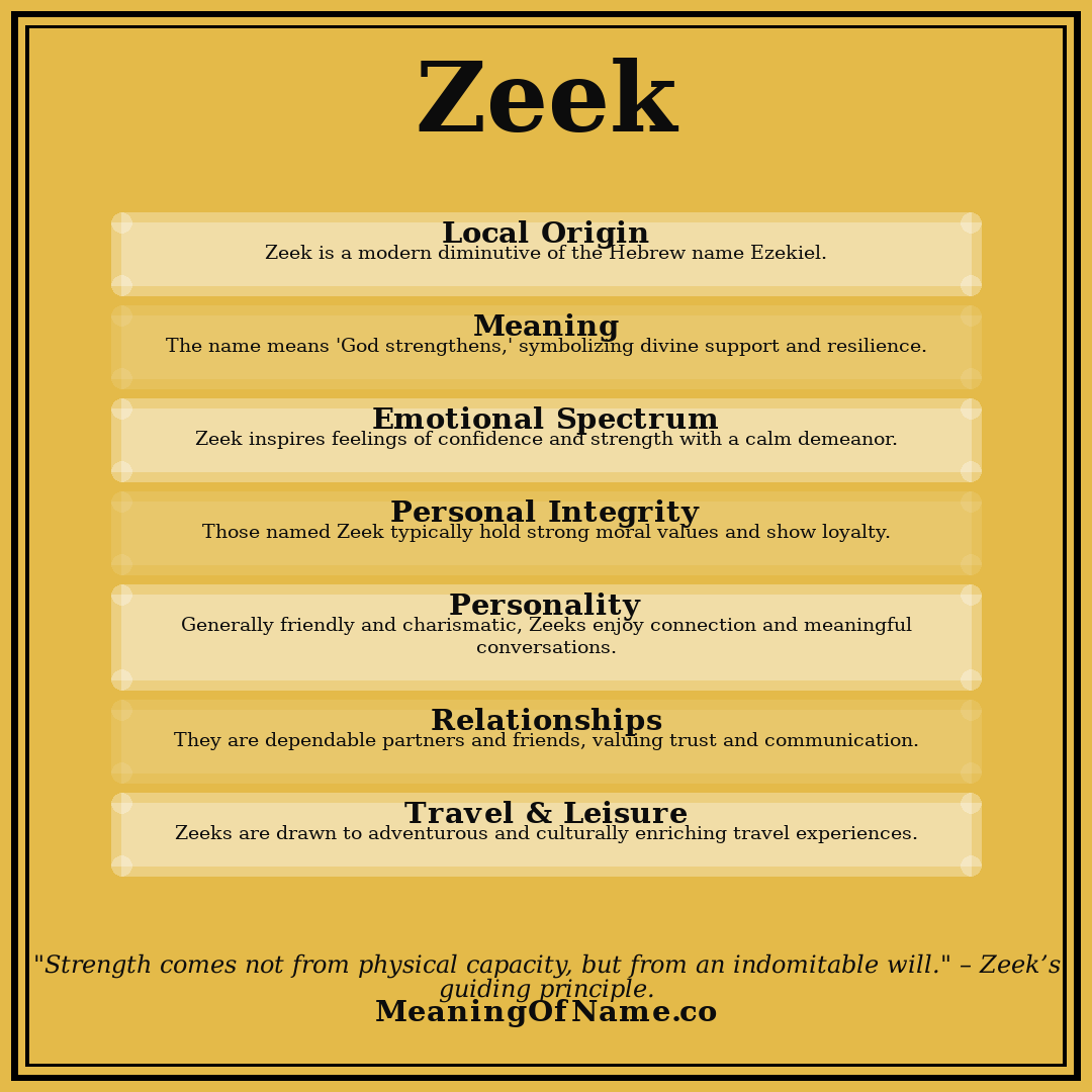 Zeek name meaning poster